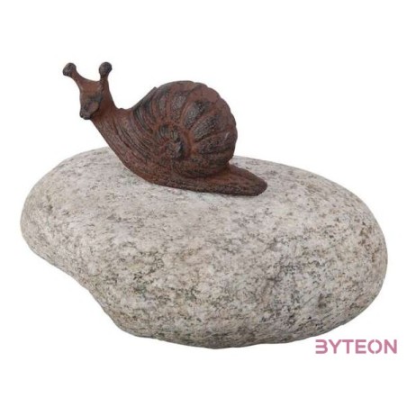 Öntöttvas állatdíszek kövön, csiga