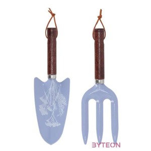 Mezei virág mintás kerti eszköz szett, kék