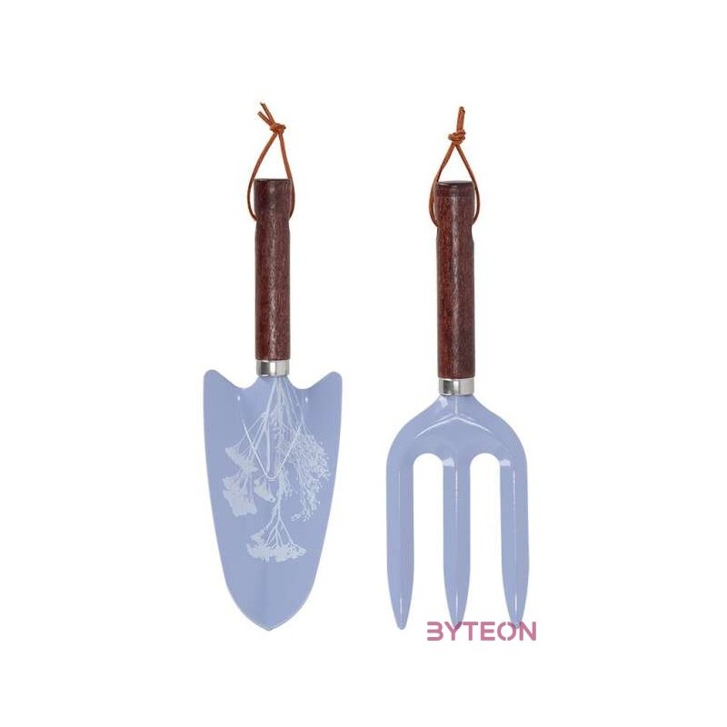 Mezei virág mintás kerti eszköz szett, kék