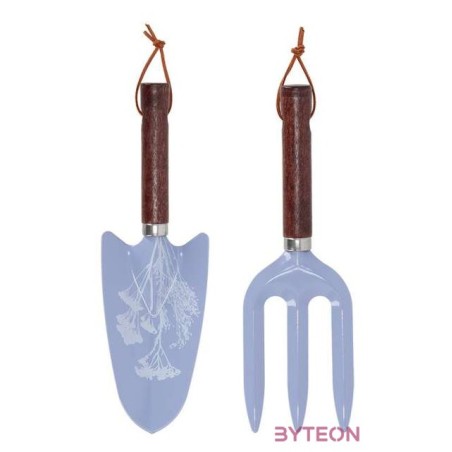 Mezei virág mintás kerti eszköz szett, kék