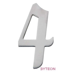 Modern acél házszám, 4