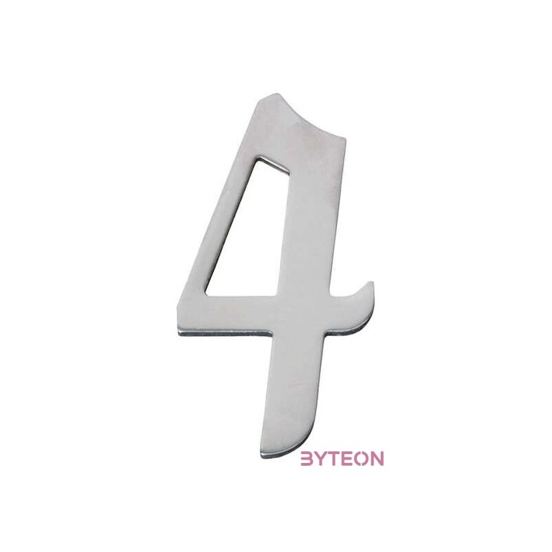 Modern acél házszám, 4