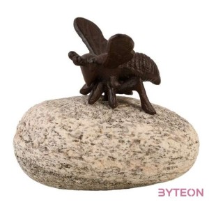 Méhecskés öntöttvas dekoráció kövön