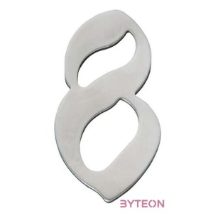 Modern acél házszám, 8