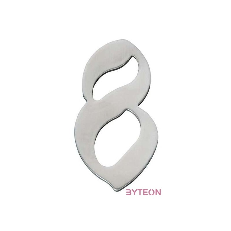 Modern acél házszám, 8