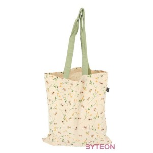 Méhecske mintás pamut bevásárló táska, hosszú füllel