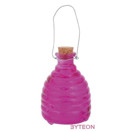 Üveg darázscsapda, pink, 19 cm