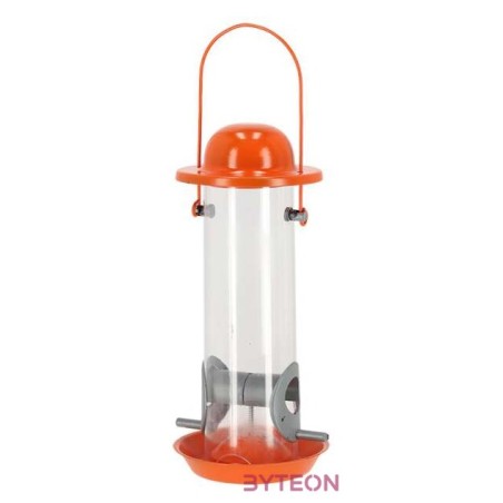 Felakasztható önadagolós madáretető, 24,5 cm, narancssárga