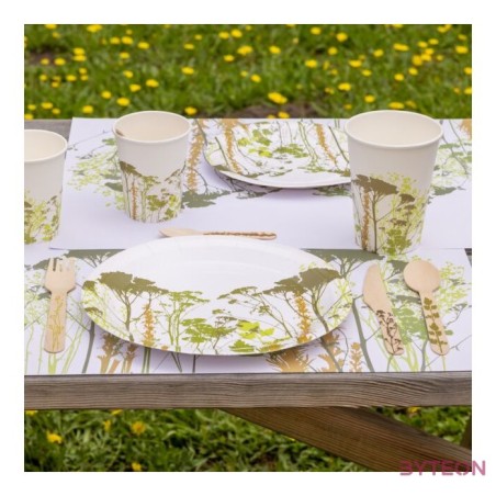 Mezei virág mintás papír tányéralátét, 40 db-os