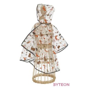 Átlátszó gyerek poncsó, erdei állatok mintával