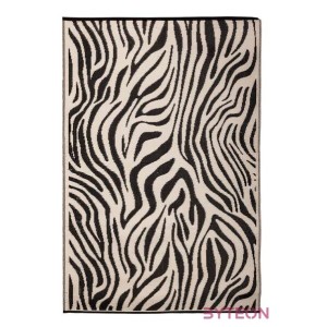 Zebra mintás kétoldalú kültéri szőnyeg, 242 x 150 cm