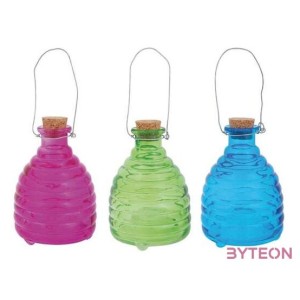 Üveg darázscsapda, pink, 19 cm