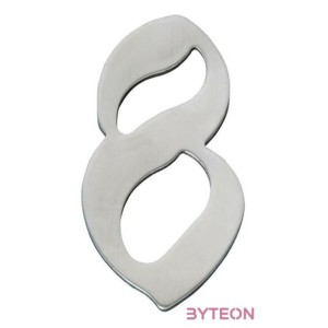 Modern acél házszám, 8