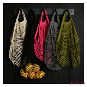 Retró bevásárlótáska pink színben