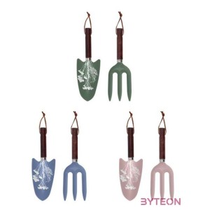 Mezei virág mintás kerti eszköz szett, kék