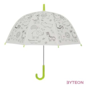 Kifesthető vadon élő állatos gyerek esernyő, filctollakkal
