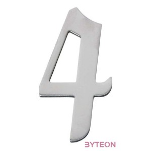 Modern acél házszám, 4