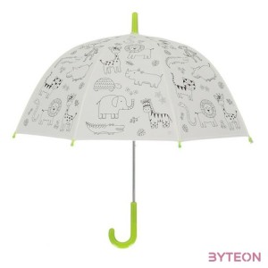 Kifesthető vadon élő állatos gyerek esernyő, filctollakkal