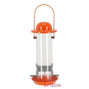 Felakasztható önadagolós madáretető, 24,5 cm, narancssárga