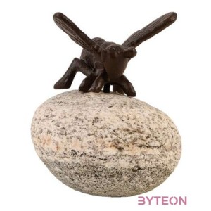 Méhecskés öntöttvas dekoráció kövön