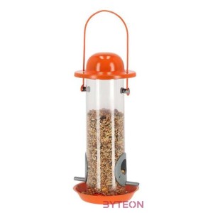 Felakasztható önadagolós madáretető, 24,5 cm, narancssárga