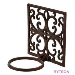 Fali virágtartó 10 cm-es átmérőjű cseréphez, öntöttvas