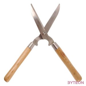 Rozsdamentes acél sövényvágó olló, kőrisfa nyéllel, 50 cm