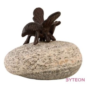 Méhecskés öntöttvas dekoráció kövön