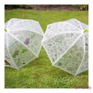 Kifesthető vadon élő állatos gyerek esernyő, filctollakkal