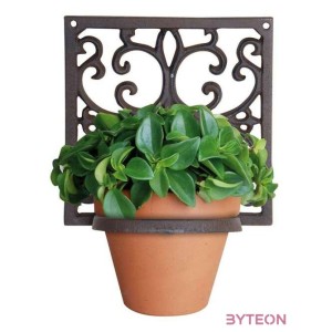 Fali virágtartó 10 cm-es átmérőjű cseréphez, öntöttvas