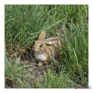 Fekvő nyúl polyresin szobor, kültéri és beltéri dekorációs kiegészítő