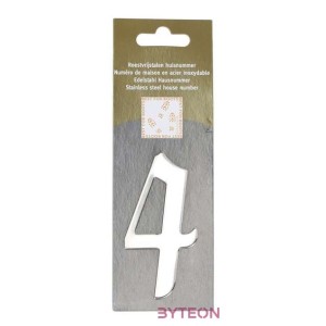 Modern acél házszám, 4