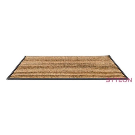 Csíkos kókuszrost és gumi lábtörlő, 76 x 45 cm