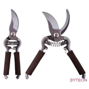 Rozsdamentes acél metszőolló bőr borítású markolattal, 20,5 cm