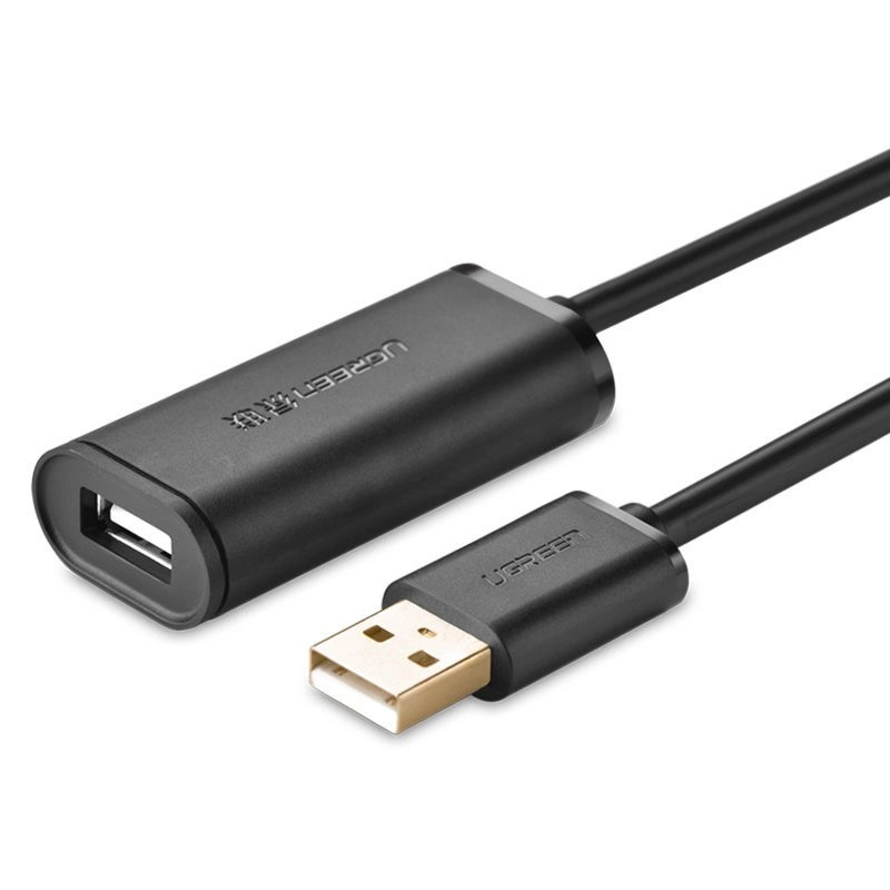 "UGREEN US121 aktív USB 2.0 hosszabbító kábel, 5 m (fekete) "