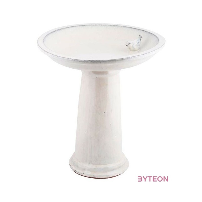 Kerámia madáritató állvány, törtfehér