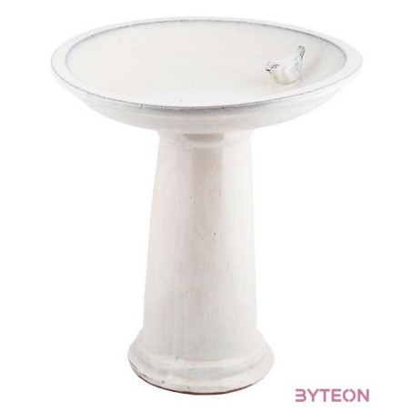 Kerámia madáritató állvány, törtfehér