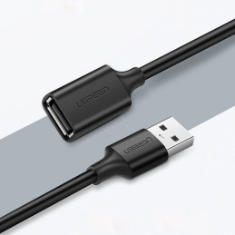 UGREEN US103 USB 2.0 hosszabbító kábel, 3 m (fekete)