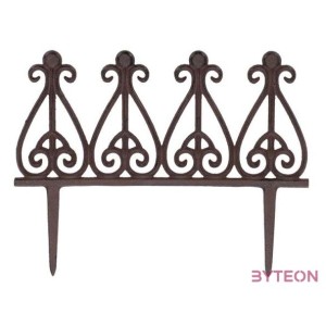 Leszúrható öntöttvas ágyásszegély, 39 x 30 cm