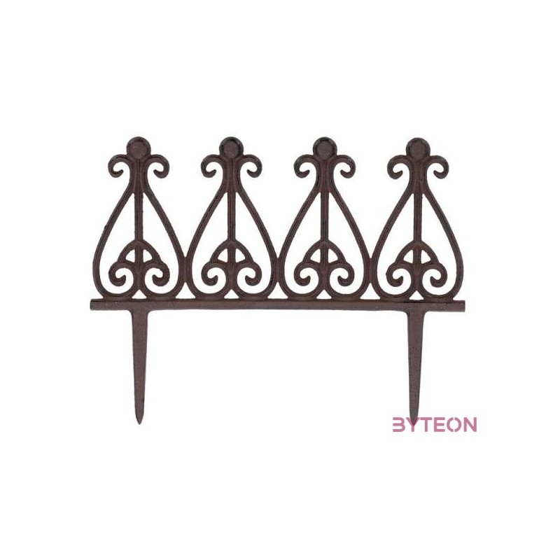 Leszúrható öntöttvas ágyásszegély, 39 x 30 cm