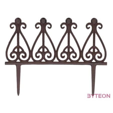 Leszúrható öntöttvas ágyásszegély, 39 x 30 cm