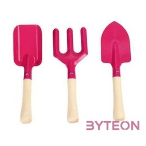 Gyerek kerti szerszám szett, 3 db-os, pink