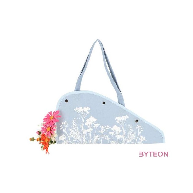 Mezei virág mintás virágtartó táska, kék