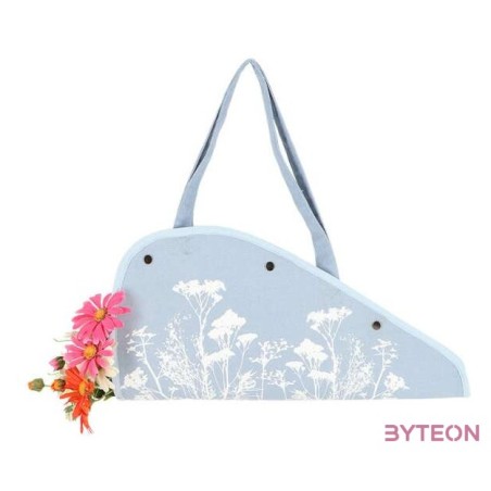 Mezei virág mintás virágtartó táska, kék