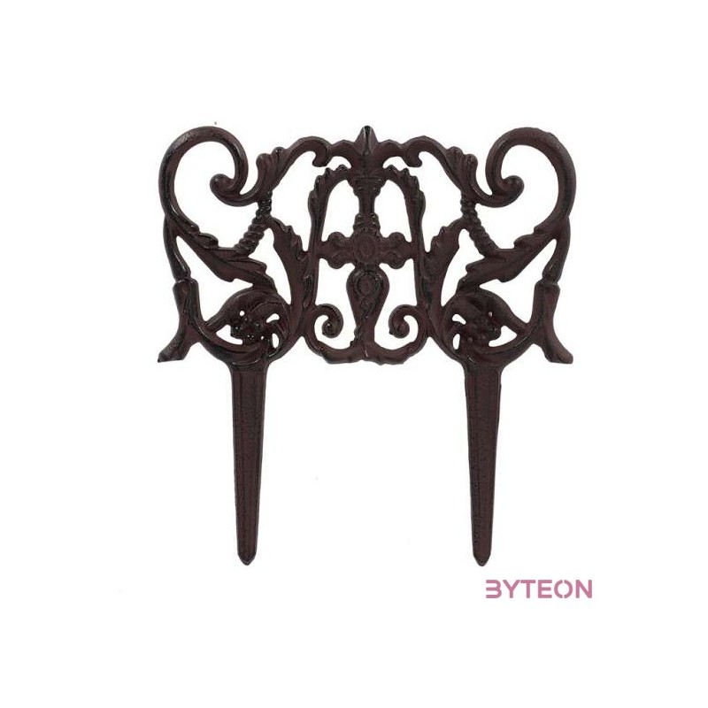 Leszúrható öntöttvas ágyásszegély, 30 x 31 cm