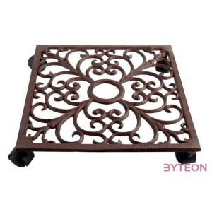 Öntöttvas gurulós virágtartó, 28 x 28 cm