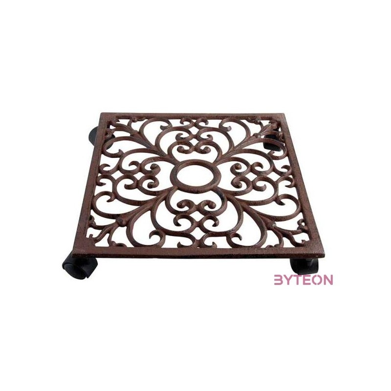 Öntöttvas gurulós virágtartó, 28 x 28 cm