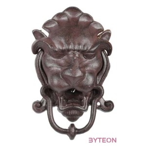 Öntöttvas oroszlános ajtókopogtató, 21 cm