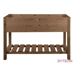 Fából készült magaságyás, barna, 118 x 40 cm