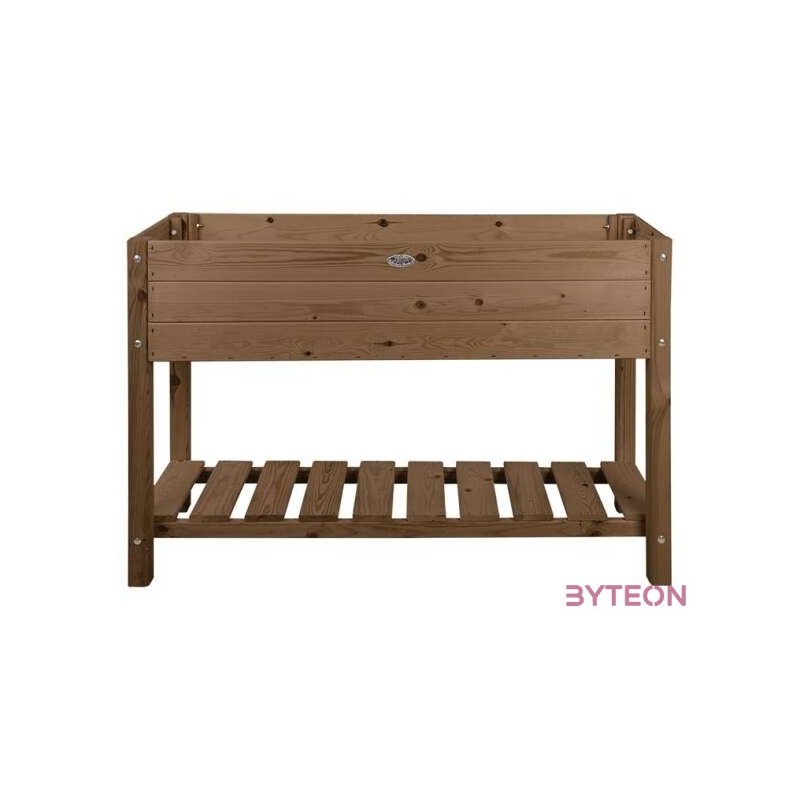 Fából készült magaságyás, barna, 118 x 40 cm